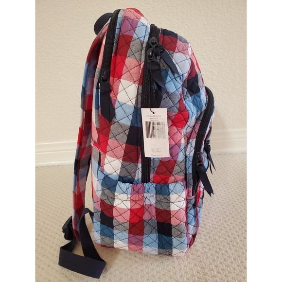 NWT Vera Bradley Campus Backpack in Patriotic Plaid #27966-11404 - Picture 4 of 10